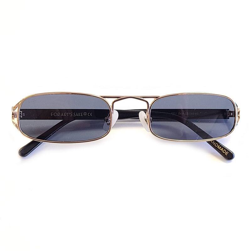 Trendy Tiny Rimless Rectangle Sunglasses Slim Rectangular - Yellow -  CT18Q05ZT9T