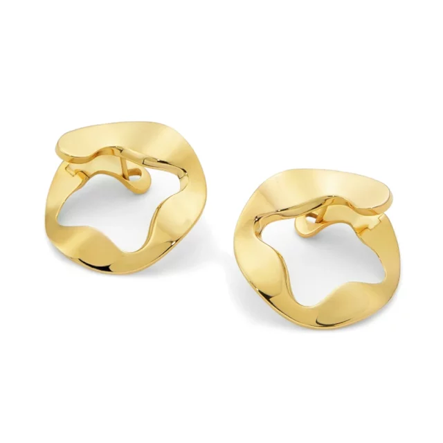 Antonini Milano 18K Yellow Gold Anniversary100 Medium Round Earrings