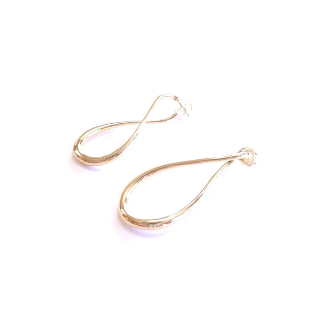 Gold Plated Sterling Silver Infinity Earrings