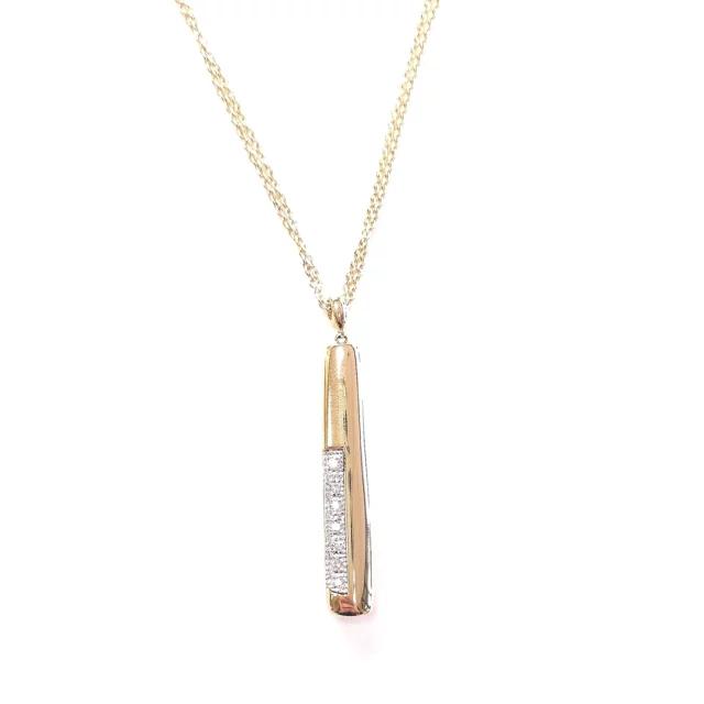 Veneroso 14K Yellow Gold Geometric Necklace with Diamonds